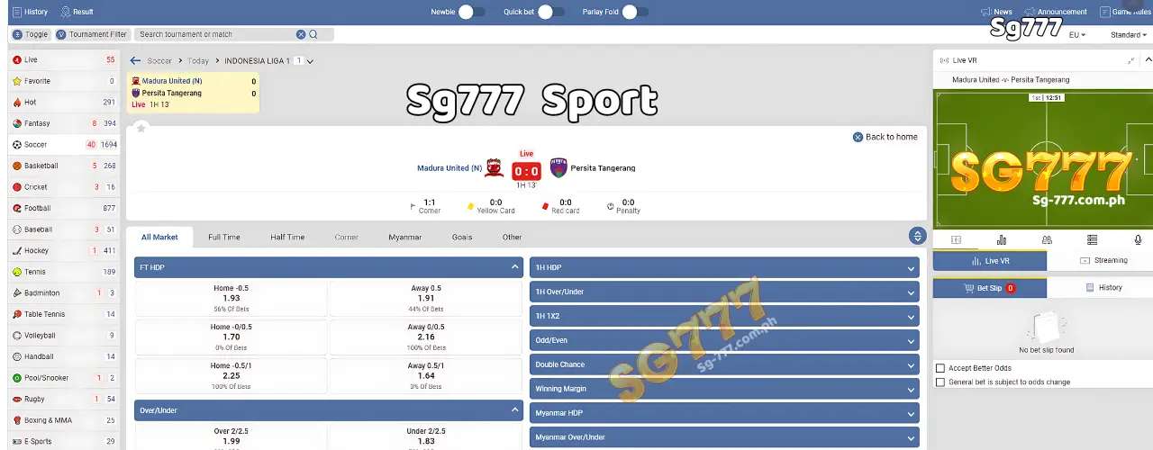 Popular Betting Types at SG777 (1)